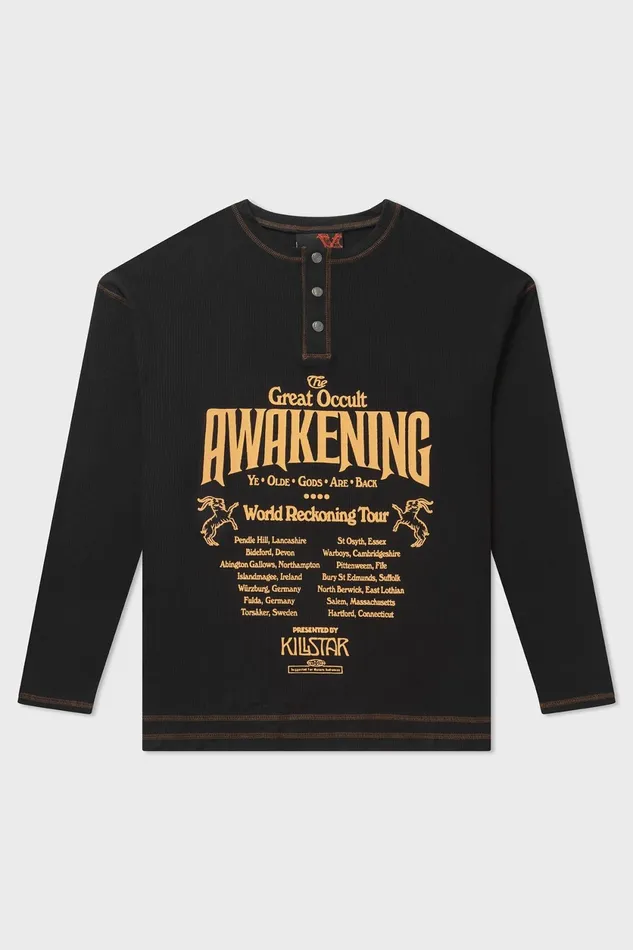 Men Long Sleeves Killstar Otherworlds Henley Top