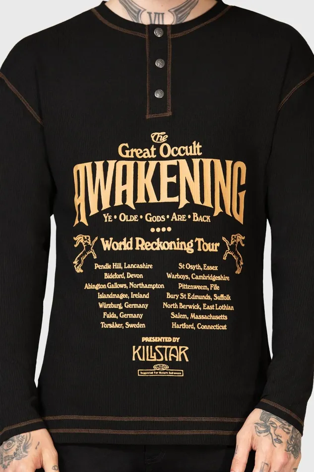 Men Long Sleeves Killstar Otherworlds Henley Top