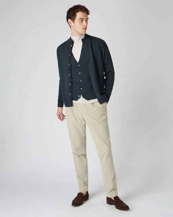 Men Men039s The Chelsea Milano Cashmere WaistcoatIn Grigio Blue Grigio Blue NPeal Gilets and Waistcoats