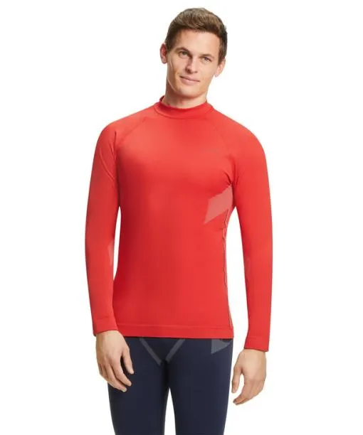 Men Men Long Sleeve Shirt Maximum Warm Tangerine FALKE Long Sleeve Shirts