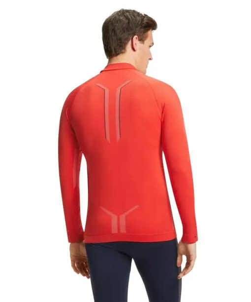 Men Men Long Sleeve Shirt Maximum Warm Tangerine FALKE Long Sleeve Shirts