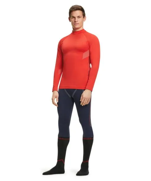Men Men Long Sleeve Shirt Maximum Warm Tangerine FALKE Long Sleeve Shirts
