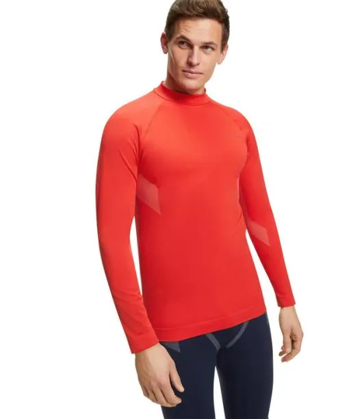 Men Men Long Sleeve Shirt Maximum Warm Tangerine FALKE Long Sleeve Shirts
