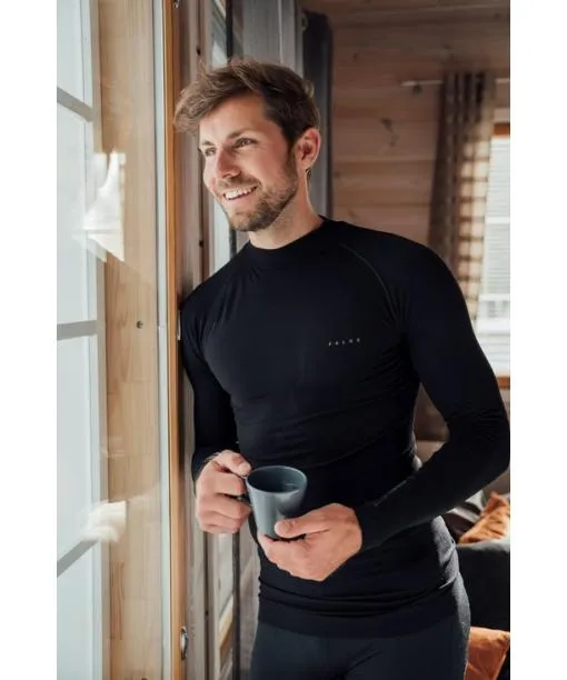 Men Men Long Sleeve Shirt Warm Black FALKE Long Sleeve Shirts