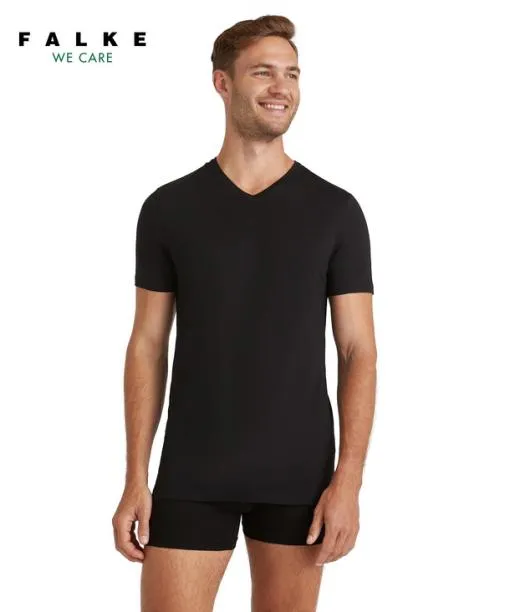 Men Men TShirt Vneck Daily Natural Black FALKE Shirts