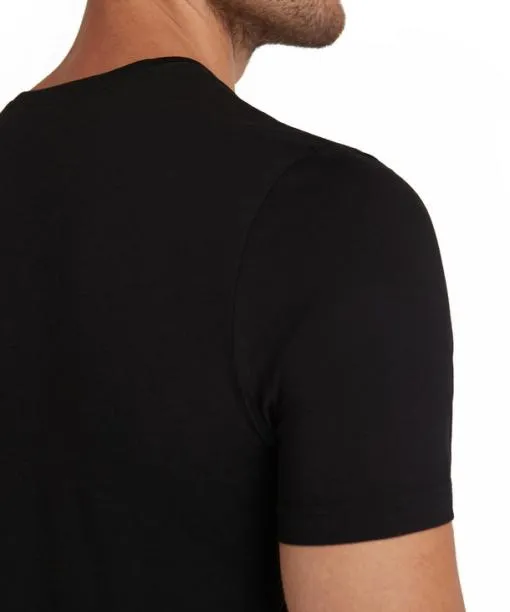 Men Men TShirt Vneck Daily Natural Black FALKE Shirts