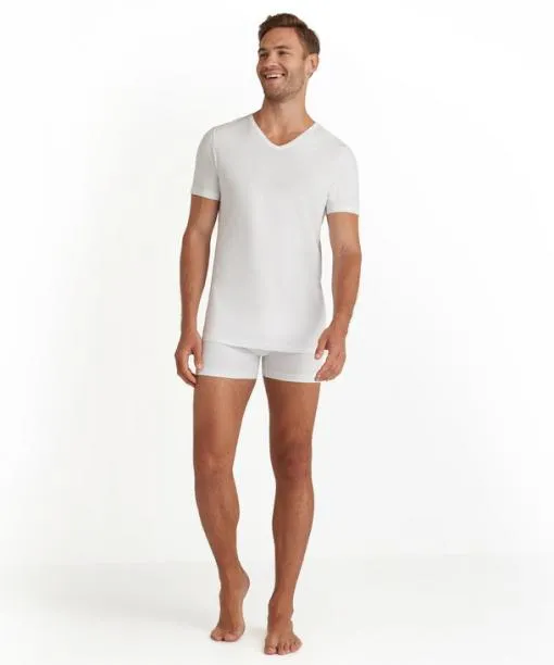 Men Men TShirt Vneck Daily Natural White FALKE Shirts