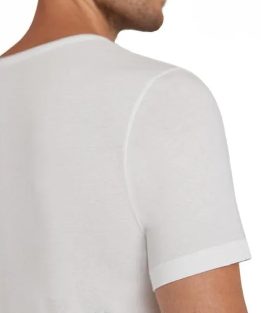 Men Men TShirt Vneck Daily Natural White FALKE Shirts