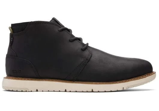 Men MenNavi Black Water Resistant Boot Water Resistant Black TOMS Boots