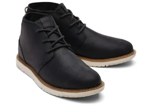 Men MenNavi Black Water Resistant Boot Water Resistant Black TOMS Boots
