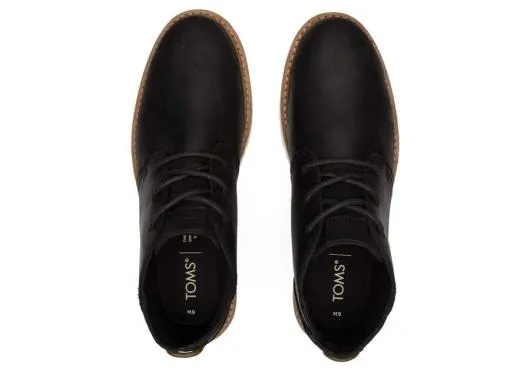 Men MenNavi Black Water Resistant Boot Water Resistant Black TOMS Boots