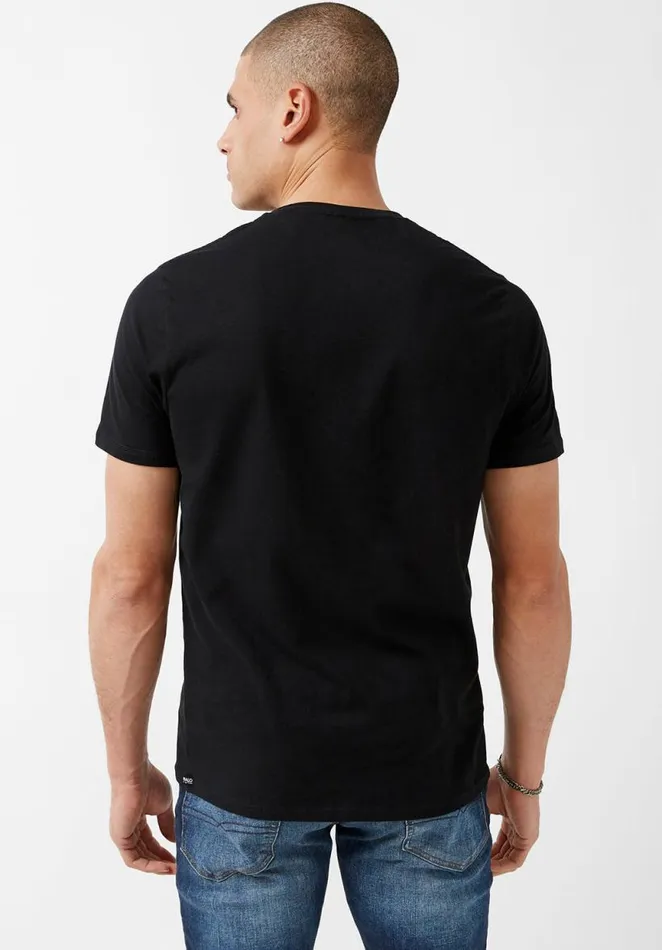 Men Naimop Black Jersey TShirt Black Buffalo David Bitton Tops and Tees