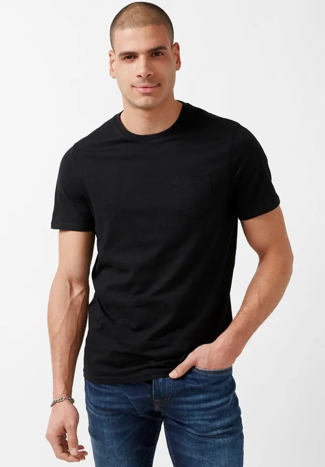 Men Naimop Black Jersey TShirt Black Buffalo David Bitton Tops and Tees