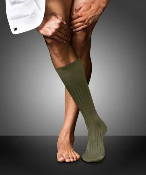 Men No 13 Finest Piuma Cotton Men Kneehigh Socks Artichoke FALKE Knee High Socks