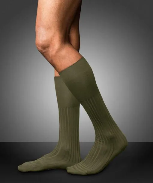 Men No 13 Finest Piuma Cotton Men Kneehigh Socks Artichoke FALKE Knee High Socks