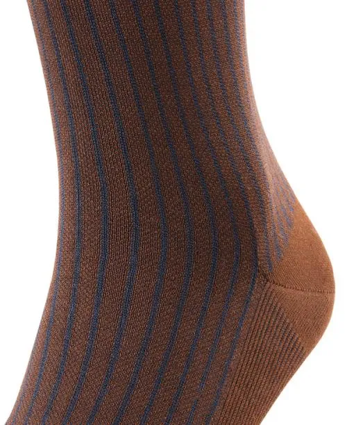 Men Oxford Stripe Men Kneehigh Socks Chestnut FALKE Knee High Socks