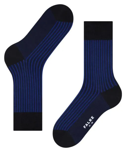 Men Oxford Stripe Men Socks Black FALKE Socks