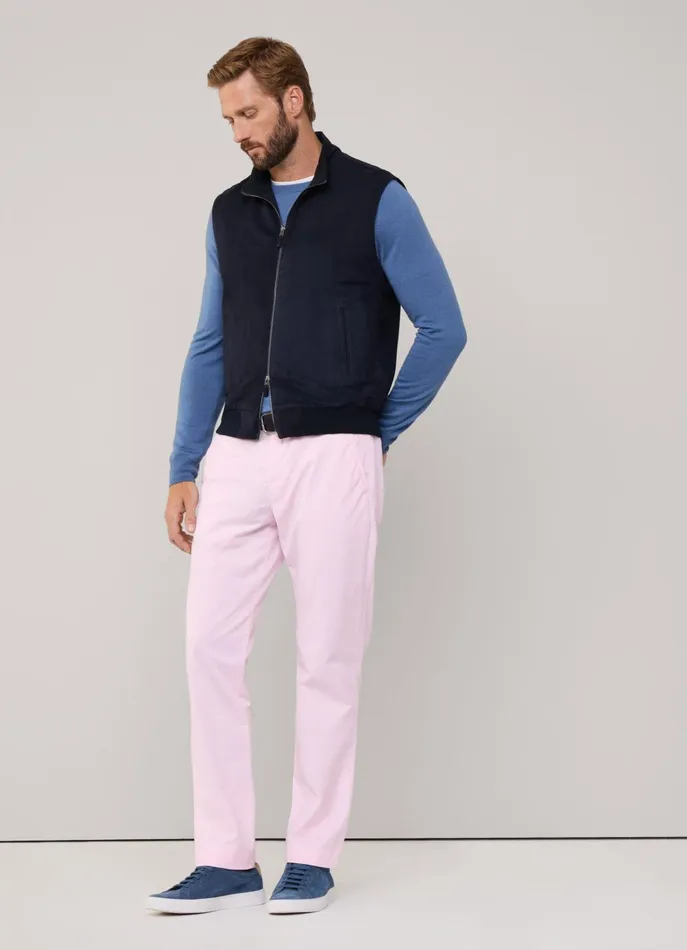 Men Pants Faonnable Regular Fit Stretch Chinos Dusk Purple