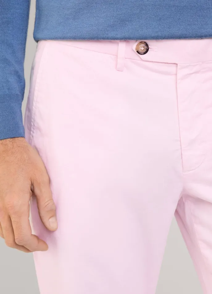 Men Pants Faonnable Regular Fit Stretch Chinos Dusk Purple