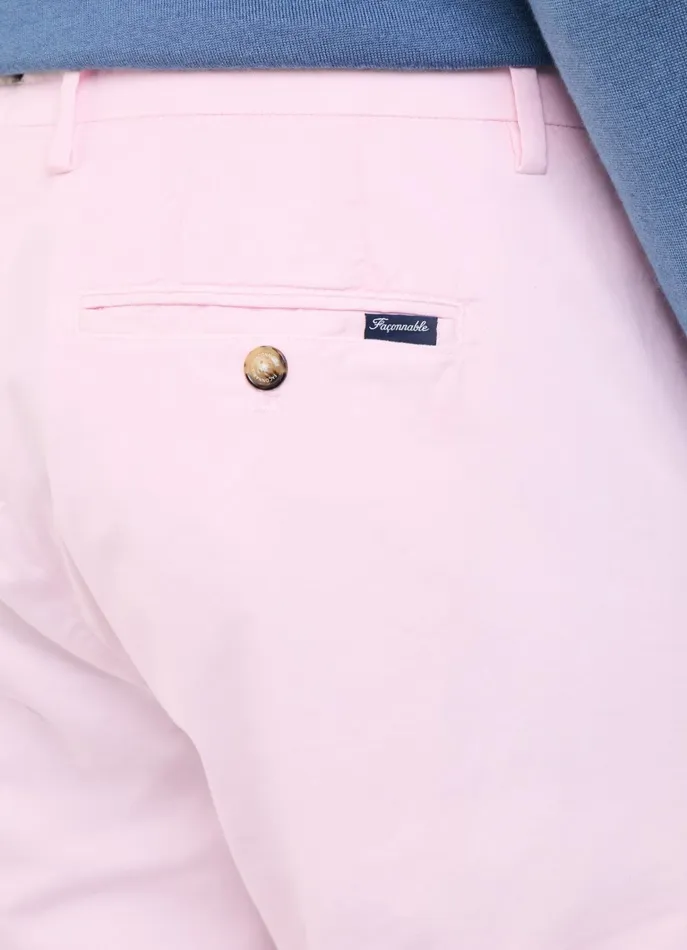 Men Pants Faonnable Regular Fit Stretch Chinos Dusk Purple