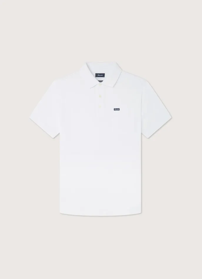 Men Polo Shirts Faonnable Regular Fit Pima Polo White