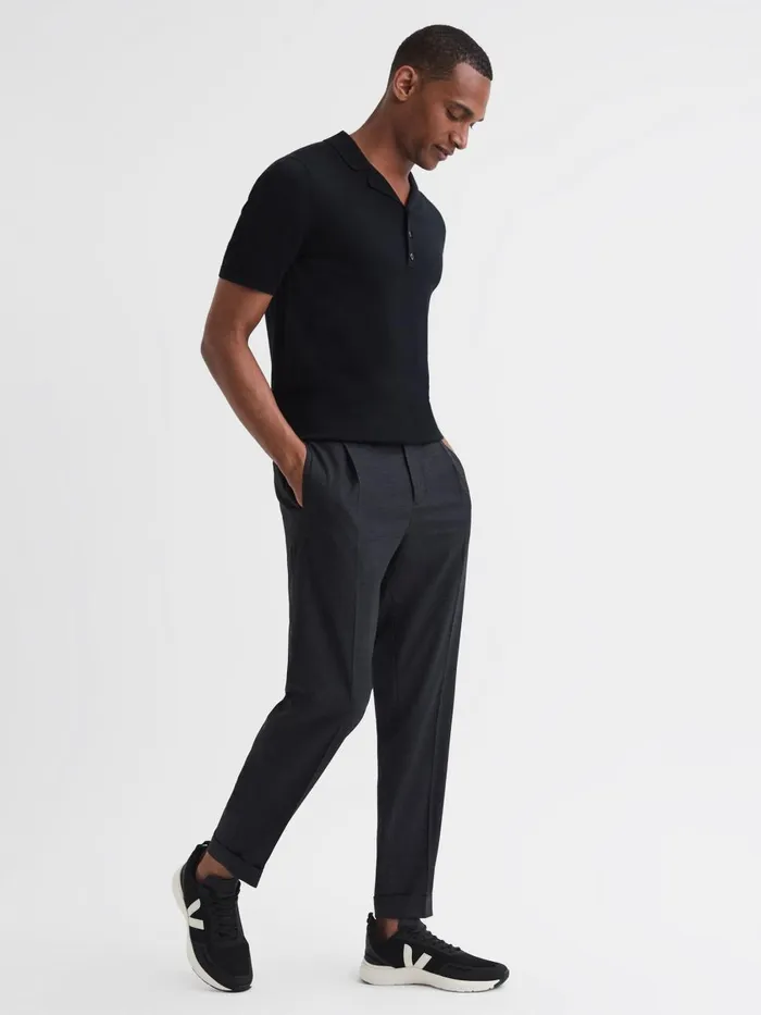 Men Reiss Brands Impala Veja Lightweight Trainers Creamblack