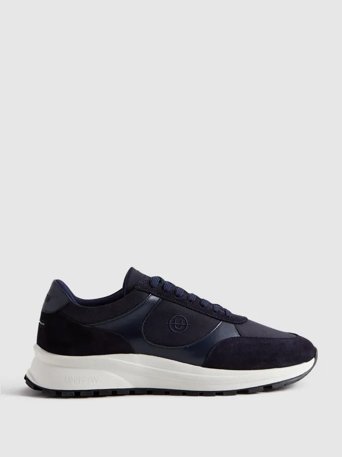 Men Reiss Brands Plemont Trainers Navywhite