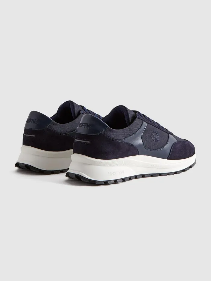 Men Reiss Brands Plemont Trainers Navywhite