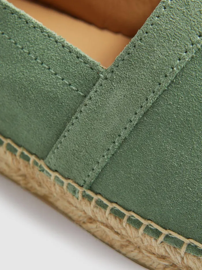 Men Reiss Casual Shoes Esper Suede Espadrilles Mint