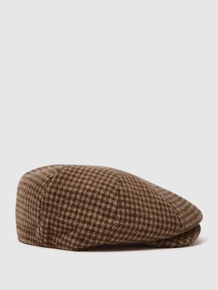 Men Reiss Hats Gloves and Scarves Arbor Wool Blend Baker Boy Cap Oatmeal