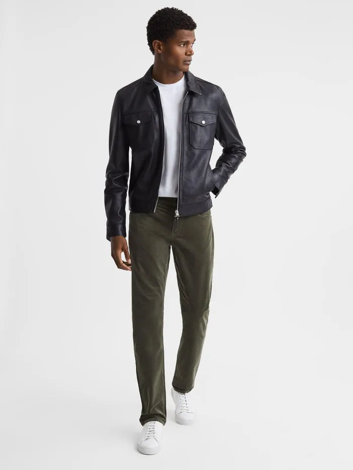 Men Reiss Jeans Corduroy Jeans Forest Shadow