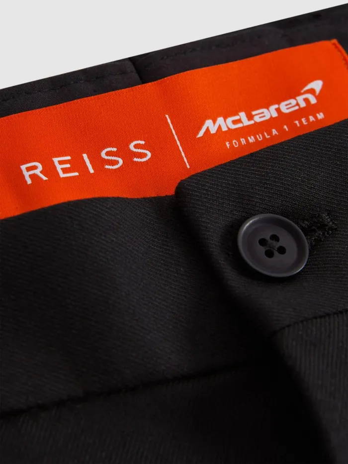 Men Reiss Pants F1 Relaxed Twill Trousers Black