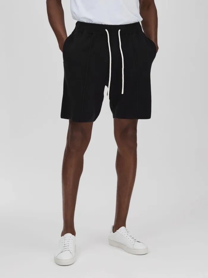 Men Reiss Shorts Drawstring Sweat Shorts Black