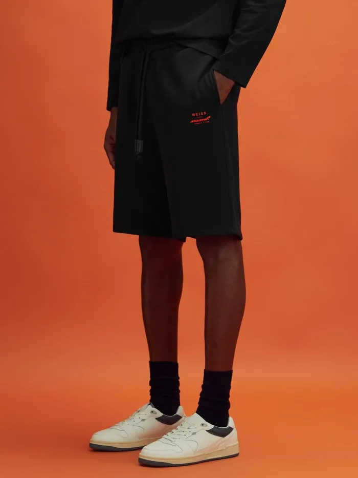 Men Reiss Shorts F1 Cotton Drawstring Shorts Black