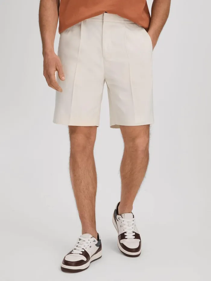Men Reiss Shorts Sussex Relaxed Drawstring Shorts White