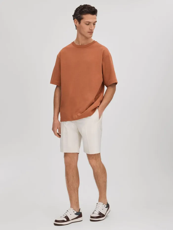 Men Reiss Shorts Sussex Relaxed Drawstring Shorts White