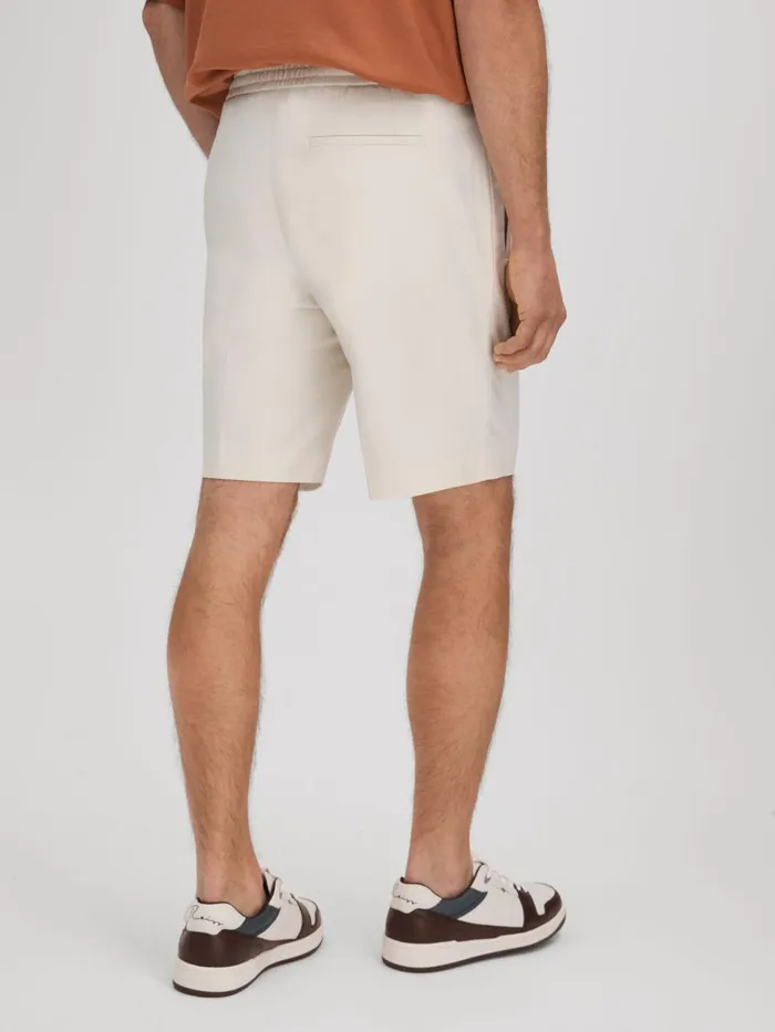 Men Reiss Shorts Sussex Relaxed Drawstring Shorts White