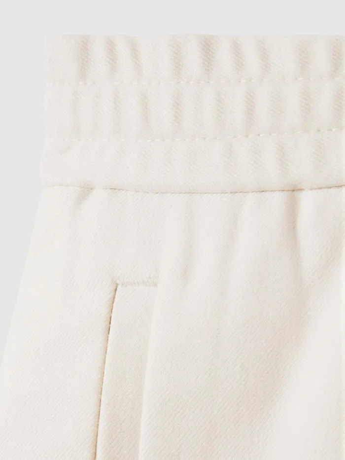 Men Reiss Shorts Sussex Relaxed Drawstring Shorts White