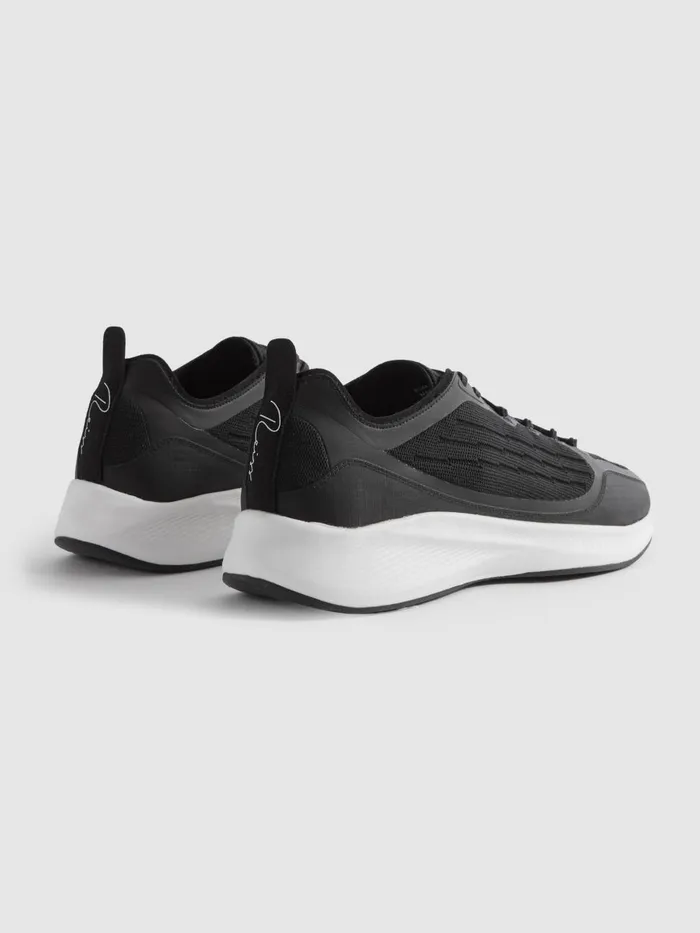 Men Reiss Sneakers Adison Hybrid Knit Running Trainers Black