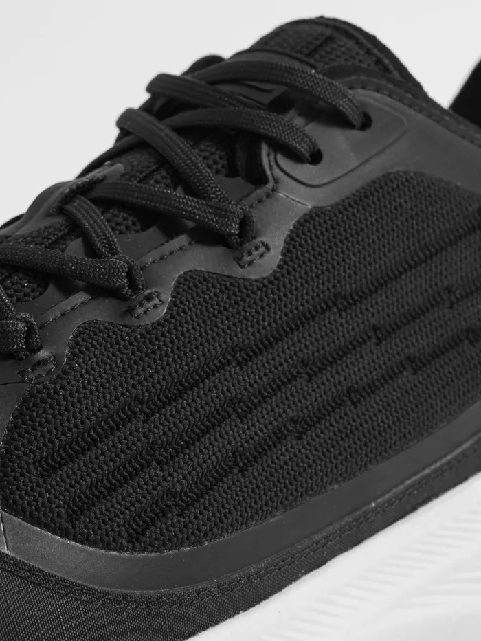 Men Reiss Sneakers Adison Hybrid Knit Running Trainers Black