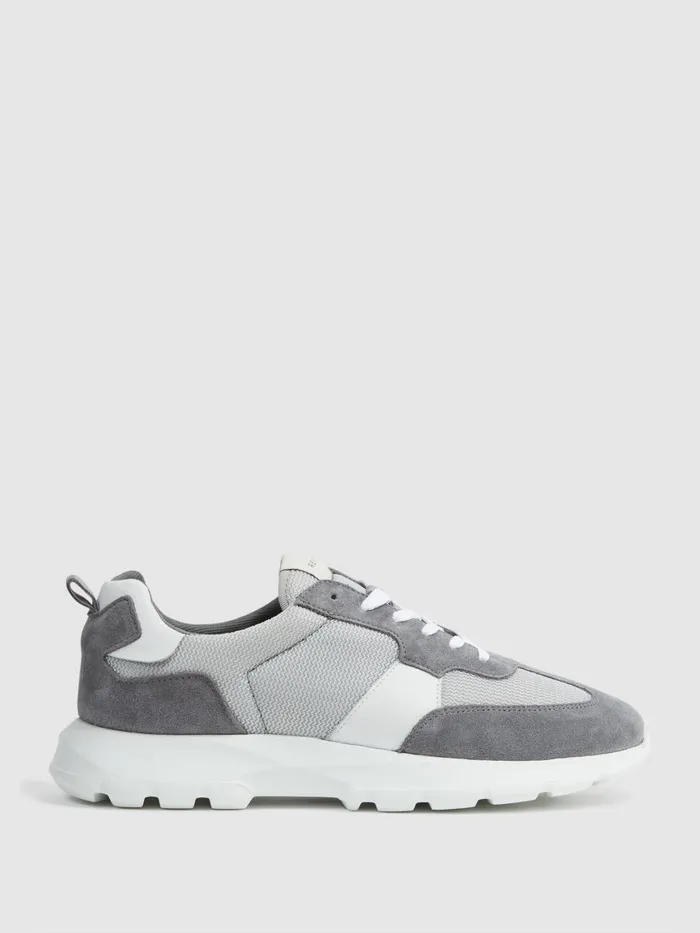 Men Reiss Sneakers Evo Lite Running Trainers Grey