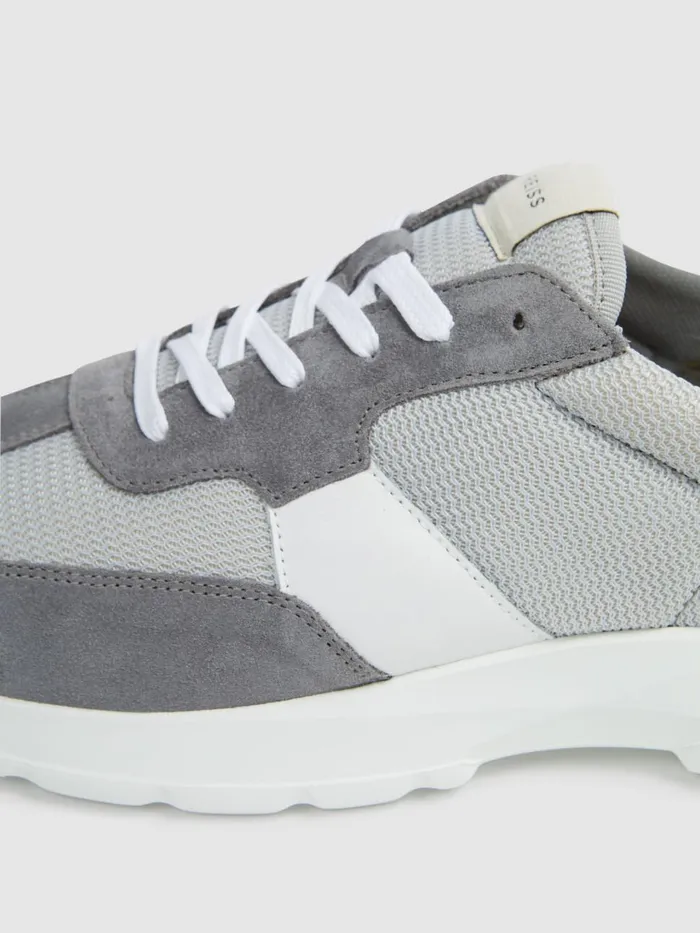 Men Reiss Sneakers Evo Lite Running Trainers Grey