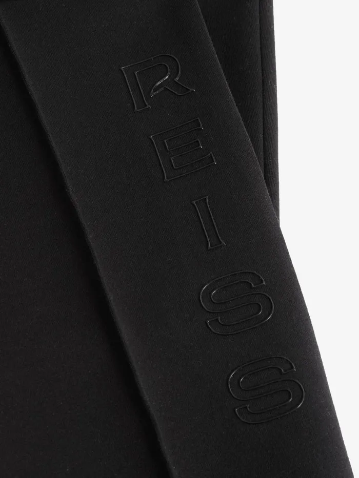 Men Reiss Sweats Hoodies and Joggers Mantle Interlock Jersey Joggers Black