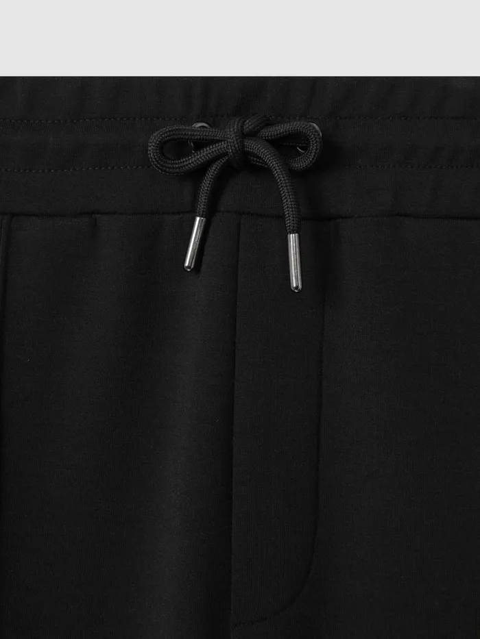 Men Reiss Sweats Hoodies and Joggers Mantle Interlock Jersey Joggers Black