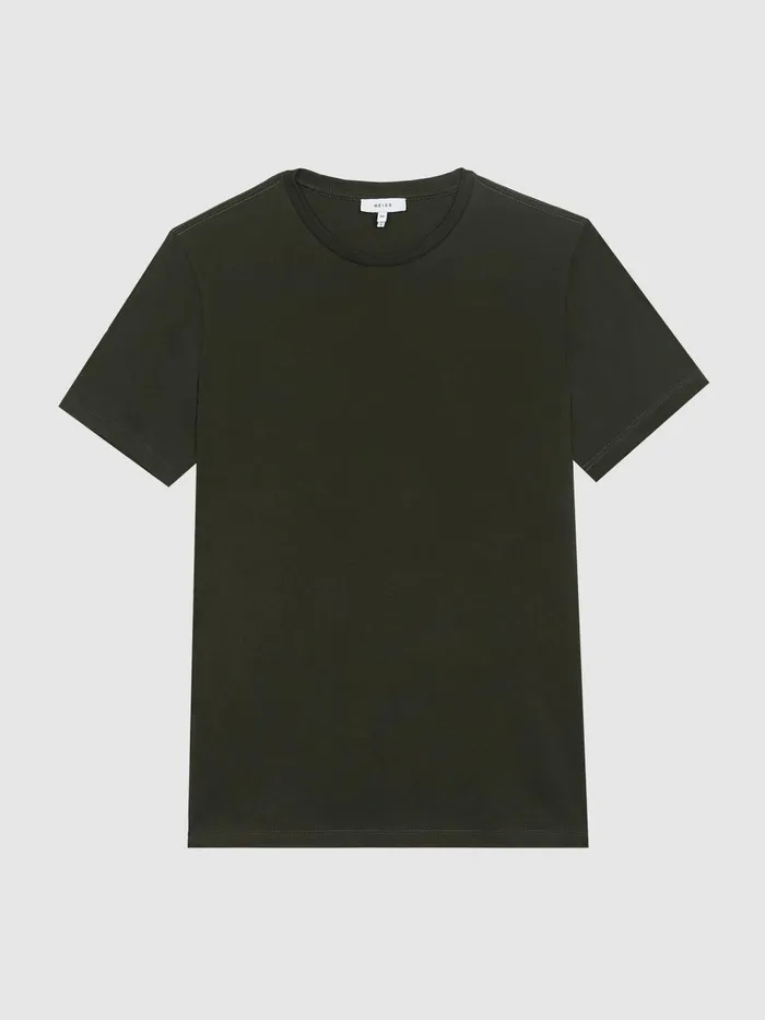 Men Reiss TShirts Bless Marl Crew Neck TShirt Oxidised Green
