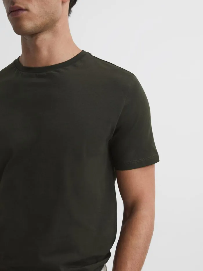 Men Reiss TShirts Bless Marl Crew Neck TShirt Oxidised Green