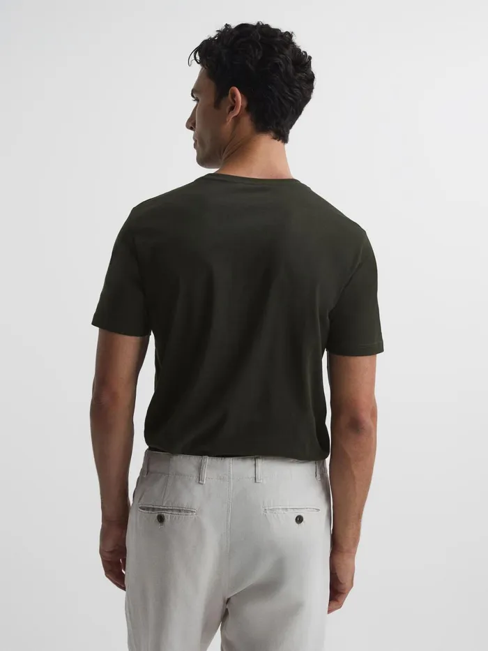 Men Reiss TShirts Bless Marl Crew Neck TShirt Oxidised Green