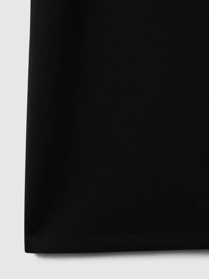 Men Reiss TShirts Bradley Interlock Jersey Crew Neck TShirt Black