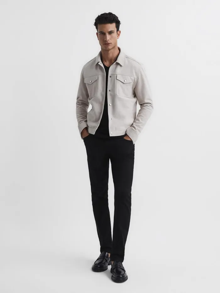 Men Reiss TShirts Dayton Cotton VNeck TShirt Black