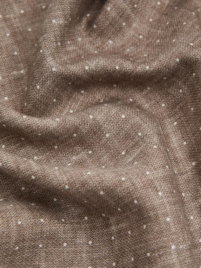 Men Reiss Ties and Pocket Squares Cataldo Silk Reversible Pocket Square Brown Melange